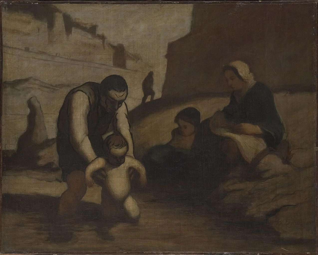 Uomo che fa il bagno ad un bambino - Philadelphia Museum of Art